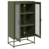 Buffet haut vert olive 68x39x123 cm acier