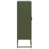 Buffet haut vert olive 68x39x123 cm acier