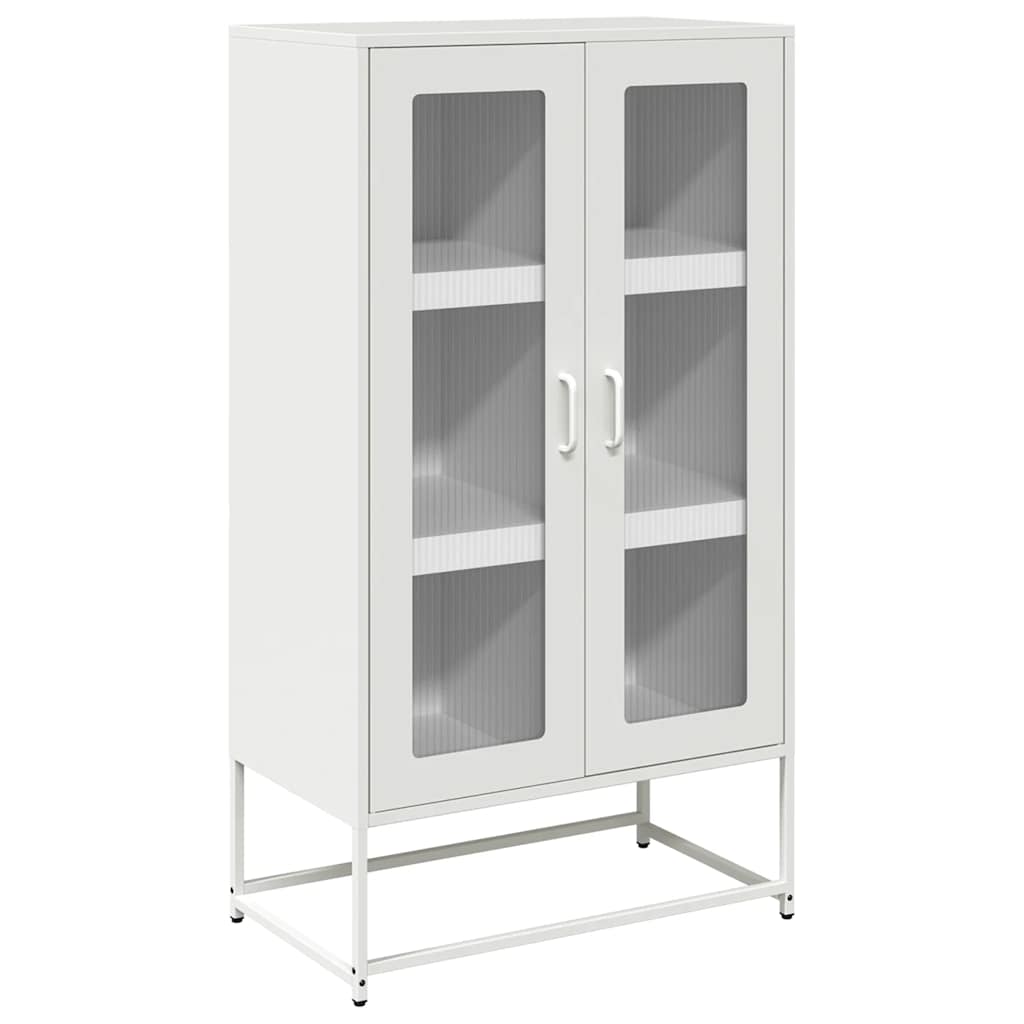 White high sideboard 68x39x123 cm steel