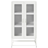 White high sideboard 68x39x123 cm steel