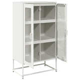 White high sideboard 68x39x123 cm steel