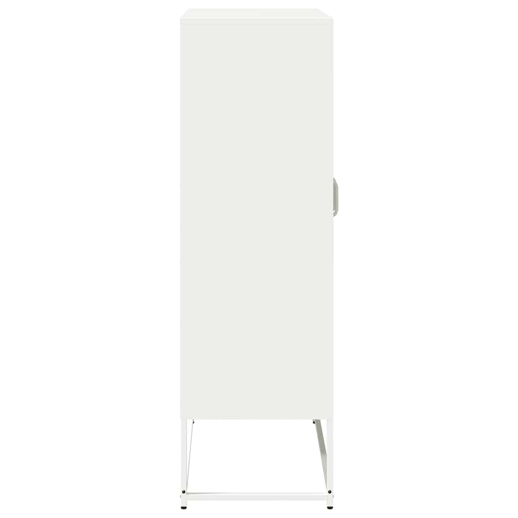 White high sideboard 68x39x123 cm steel