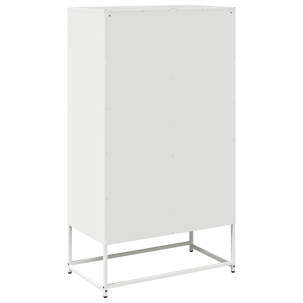 White high sideboard 68x39x123 cm steel