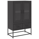 Black high sideboard 68x39x111.5 cm steel