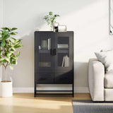 Black high sideboard 68x39x111.5 cm steel