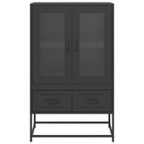 Black high sideboard 68x39x111.5 cm steel