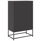 Black high sideboard 68x39x111.5 cm steel