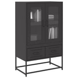 Black high sideboard 68x39x111.5 cm steel