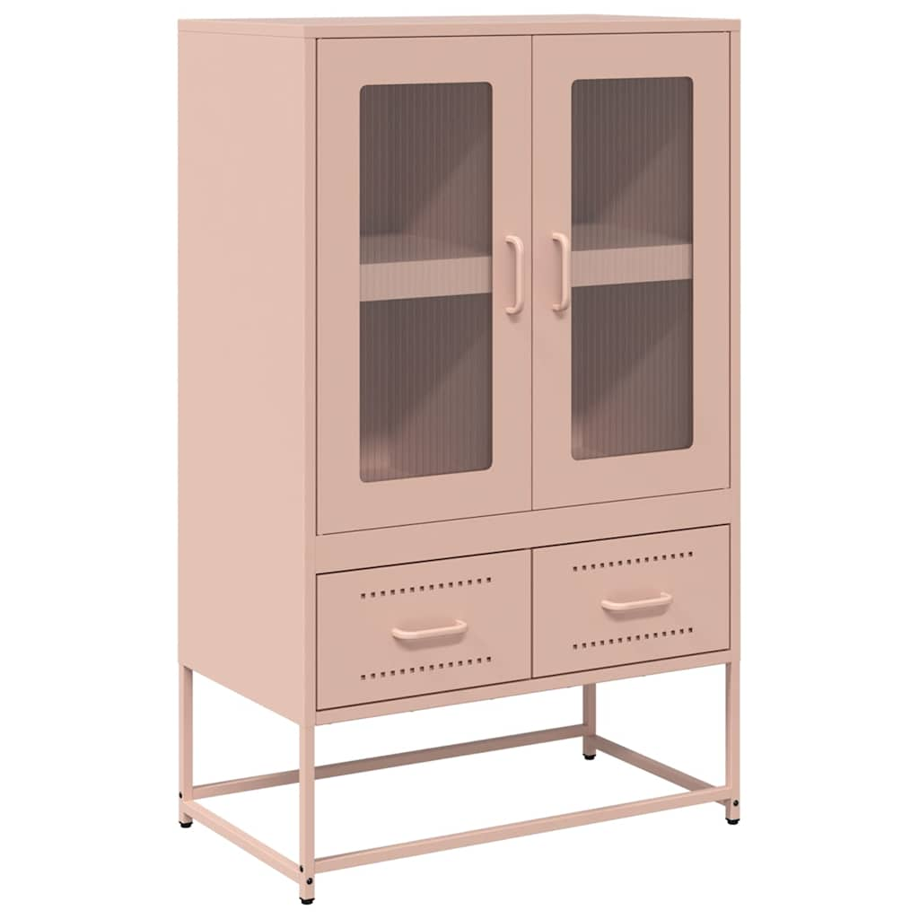 Buffet haut rose 68x39x111,5 cm acier