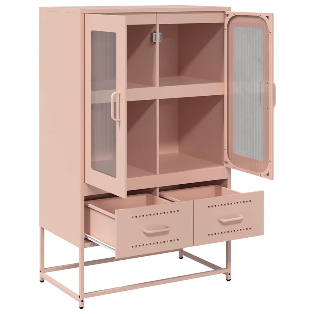 Buffet haut rose 68x39x111,5 cm acier