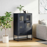 High anthracite sideboard 68x39x111.5 cm steel