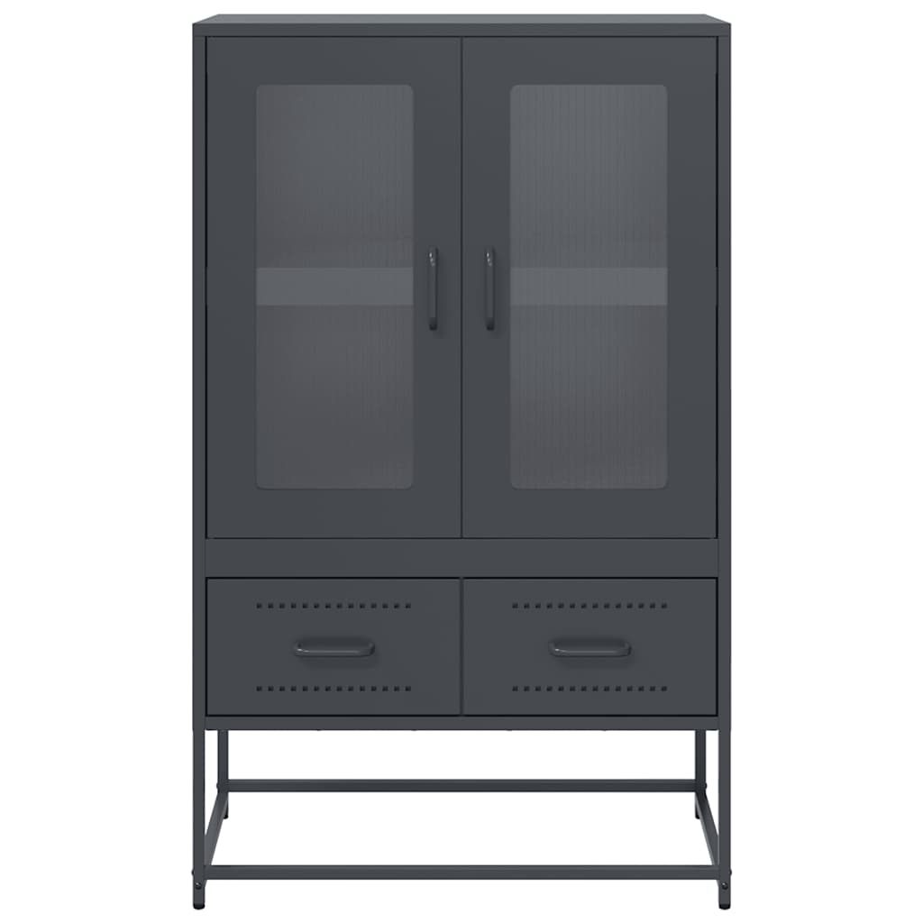 High anthracite sideboard 68x39x111.5 cm steel