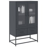 High anthracite sideboard 68x39x111.5 cm steel