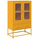 Mustard yellow high sideboard 68x39x111.5 cm steel