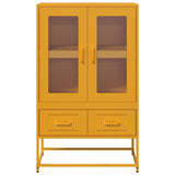 Mustard yellow high sideboard 68x39x111.5 cm steel