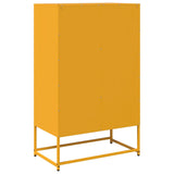 Mustard yellow high sideboard 68x39x111.5 cm steel