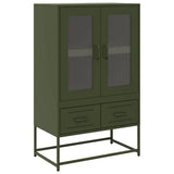 Buffet haut vert olive 68x39 x111,5 cm acier