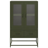 Buffet haut vert olive 68x39 x111,5 cm acier