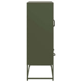 Buffet haut vert olive 68x39 x111,5 cm acier