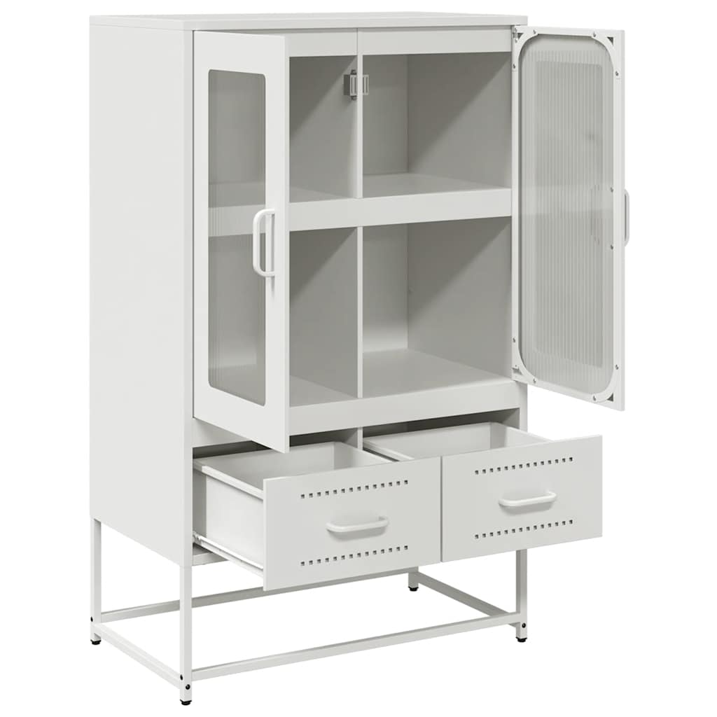 White high sideboard 68x39x111.5 cm steel