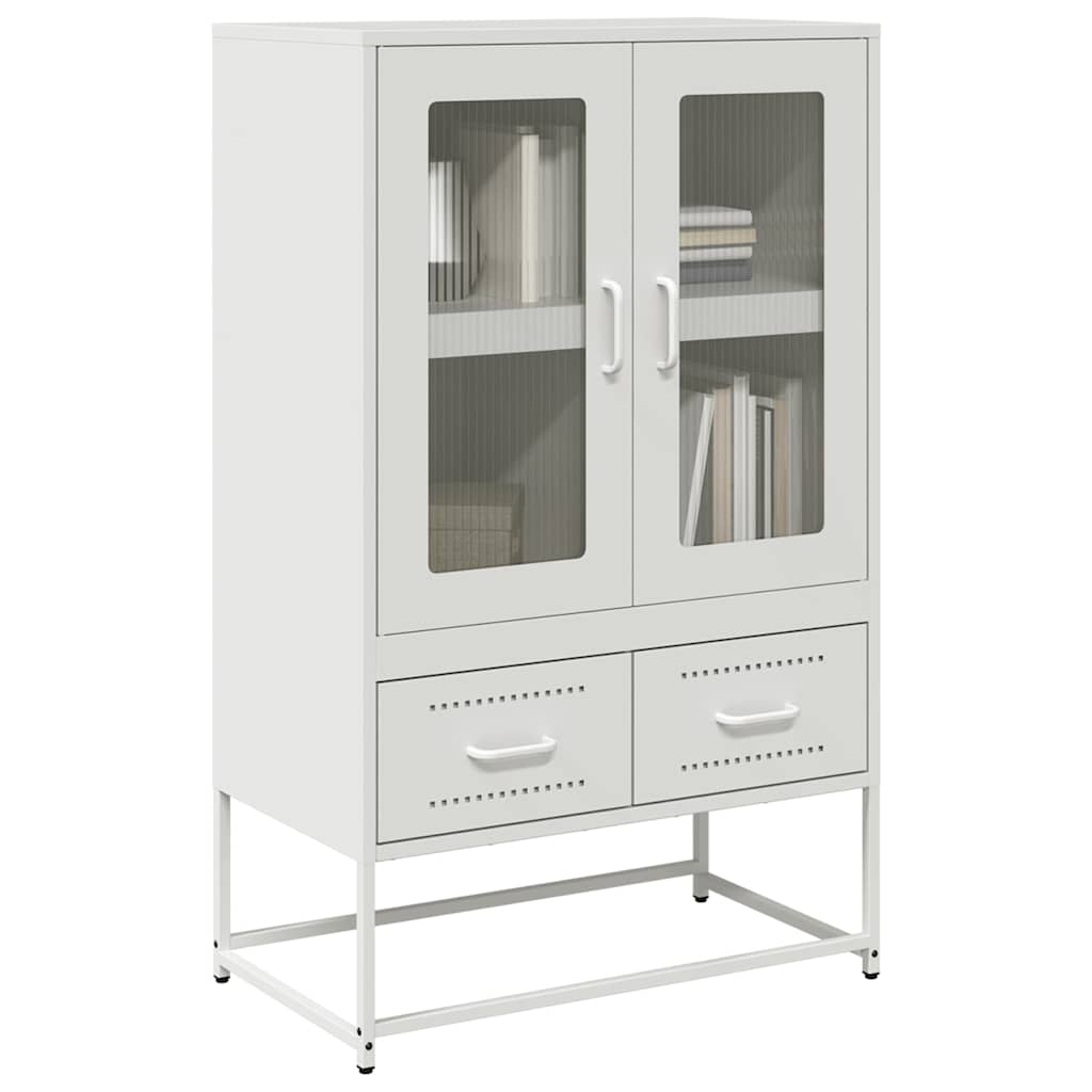 White high sideboard 68x39x111.5 cm steel