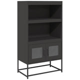 Black high sideboard 68x39x123 cm steel