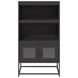 Black high sideboard 68x39x123 cm steel