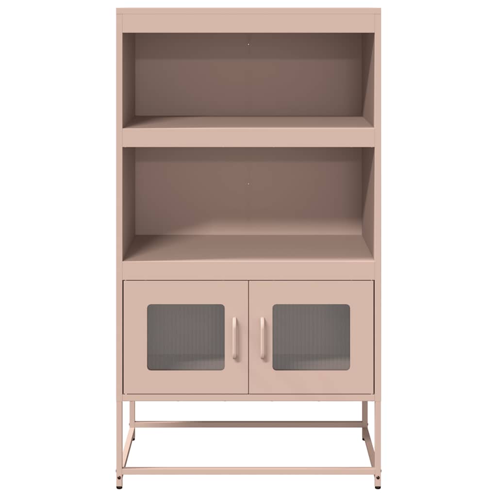 Buffet haut rose 68x39x123 cm acier