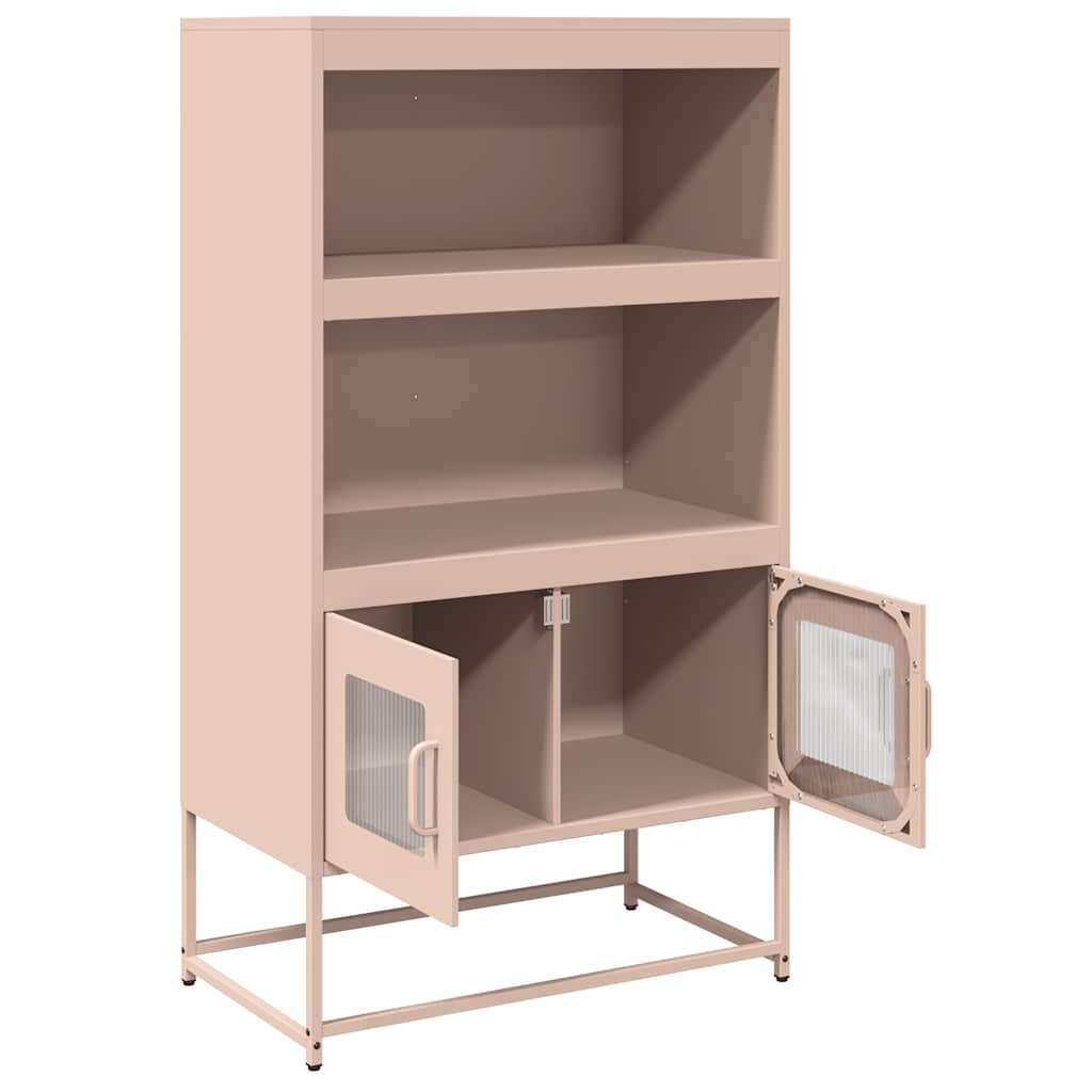 Buffet haut rose 68x39x123 cm acier