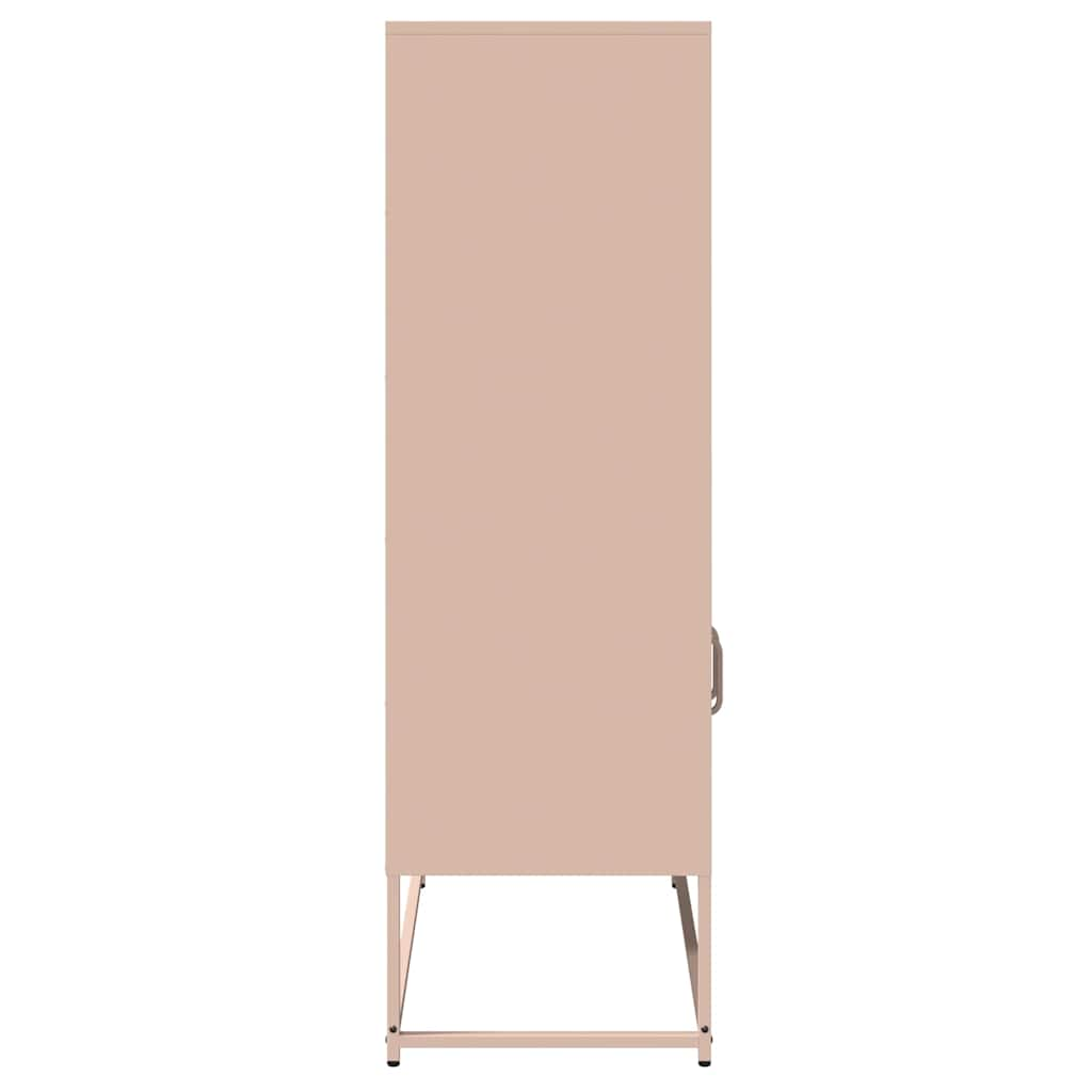 Buffet haut rose 68x39x123 cm acier