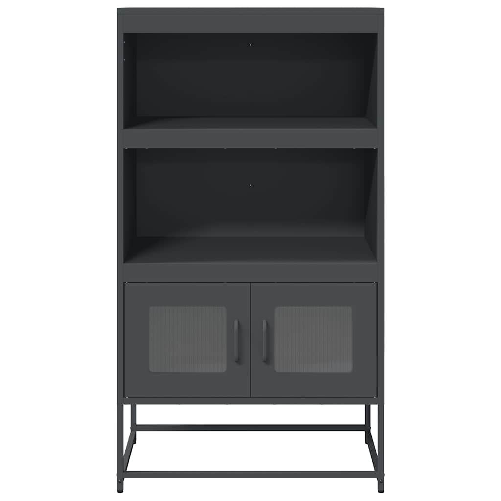 High anthracite sideboard 68x39x123 cm steel