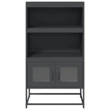 High anthracite sideboard 68x39x123 cm steel