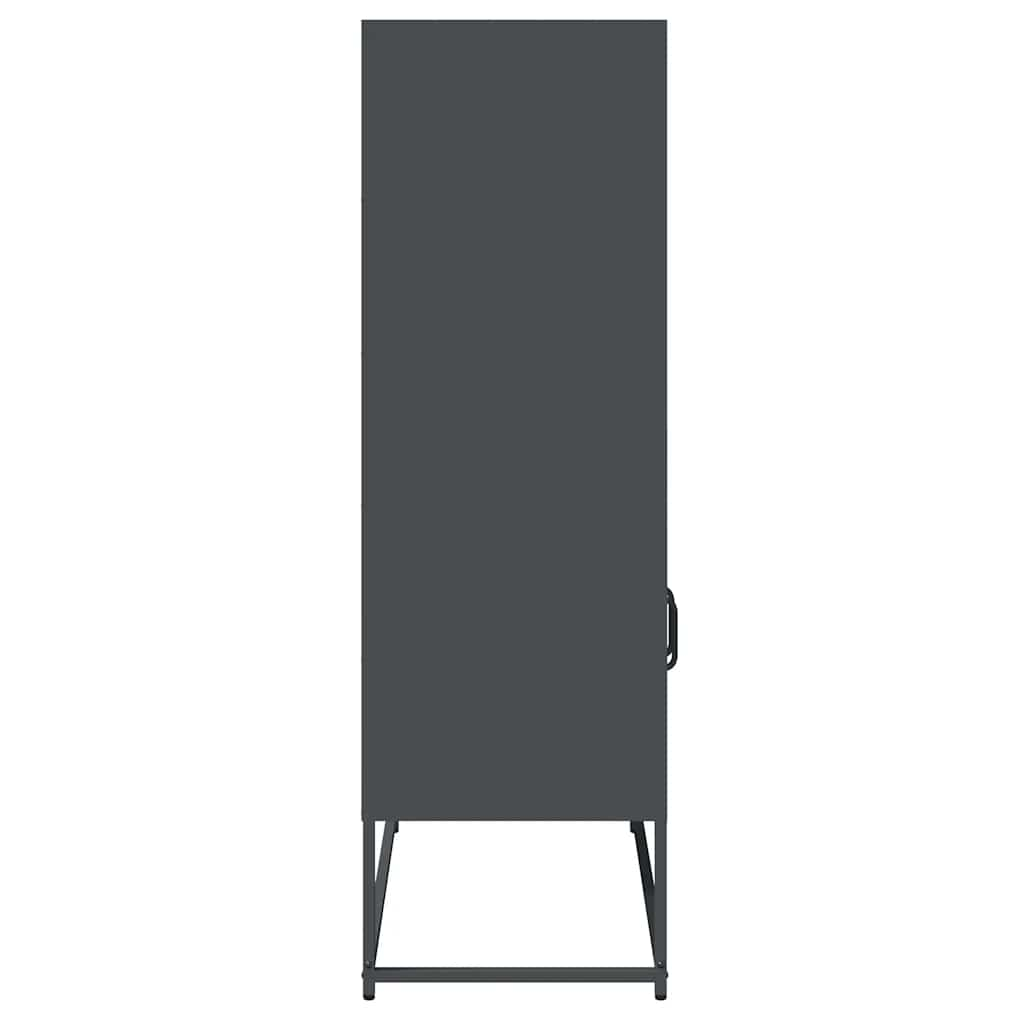 High anthracite sideboard 68x39x123 cm steel