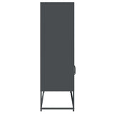 High anthracite sideboard 68x39x123 cm steel