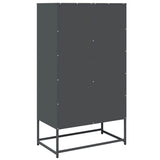 High anthracite sideboard 68x39x123 cm steel