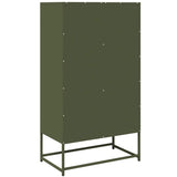 Buffet haut vert olive 68x39x123 cm acier