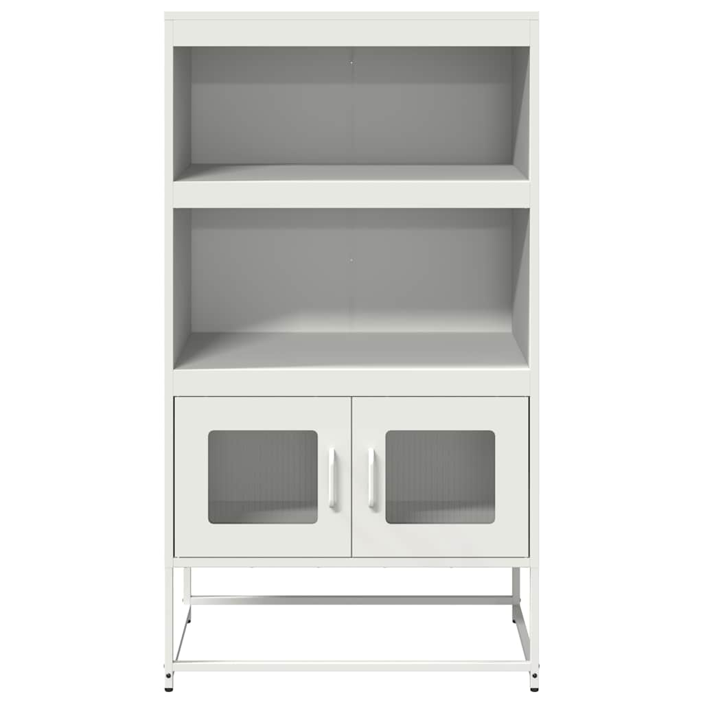 White high sideboard 68x39x123 cm steel