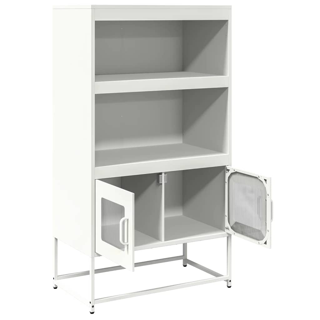 White high sideboard 68x39x123 cm steel