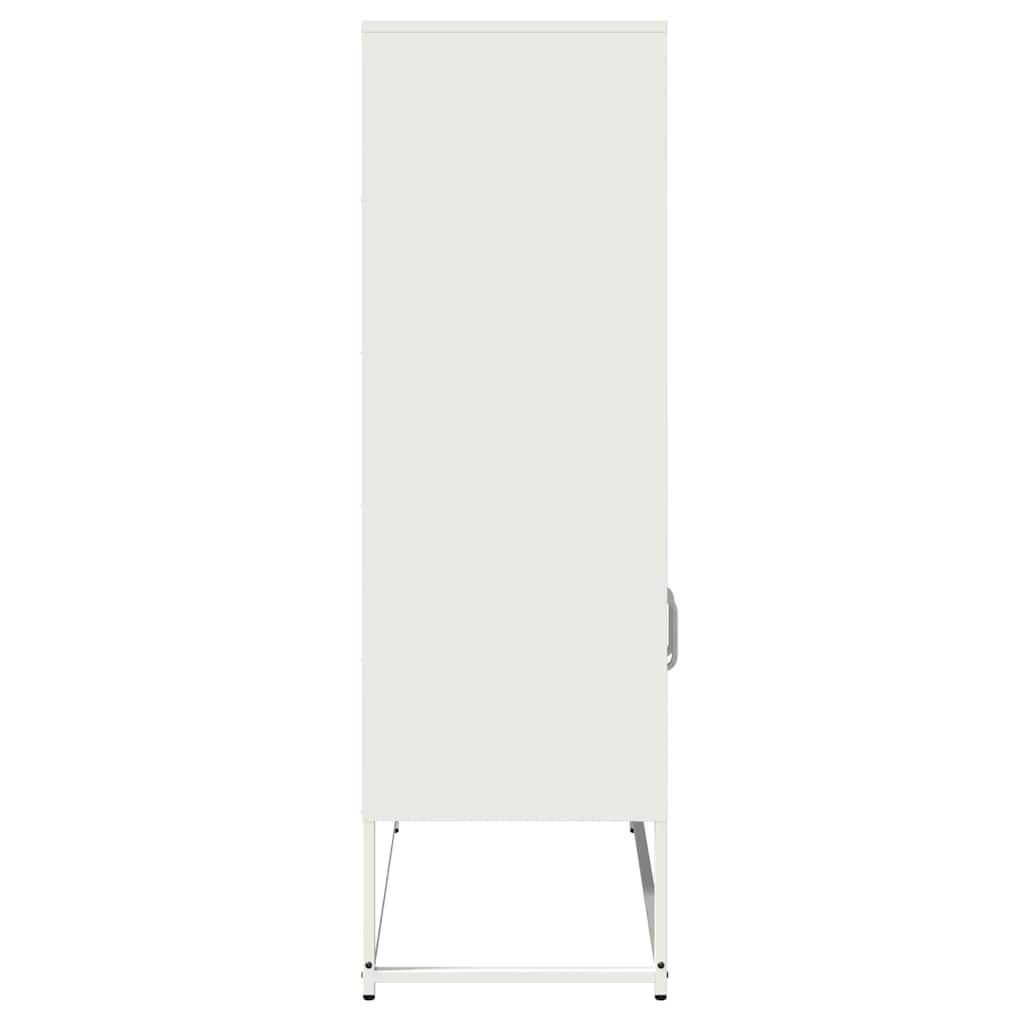 White high sideboard 68x39x123 cm steel