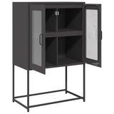 Black high sideboard 68x39x107 cm steel