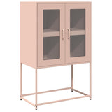 Buffet haut rose 68x39x107 cm acier