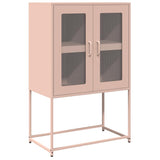 Buffet haut rose 68x39x107 cm acier