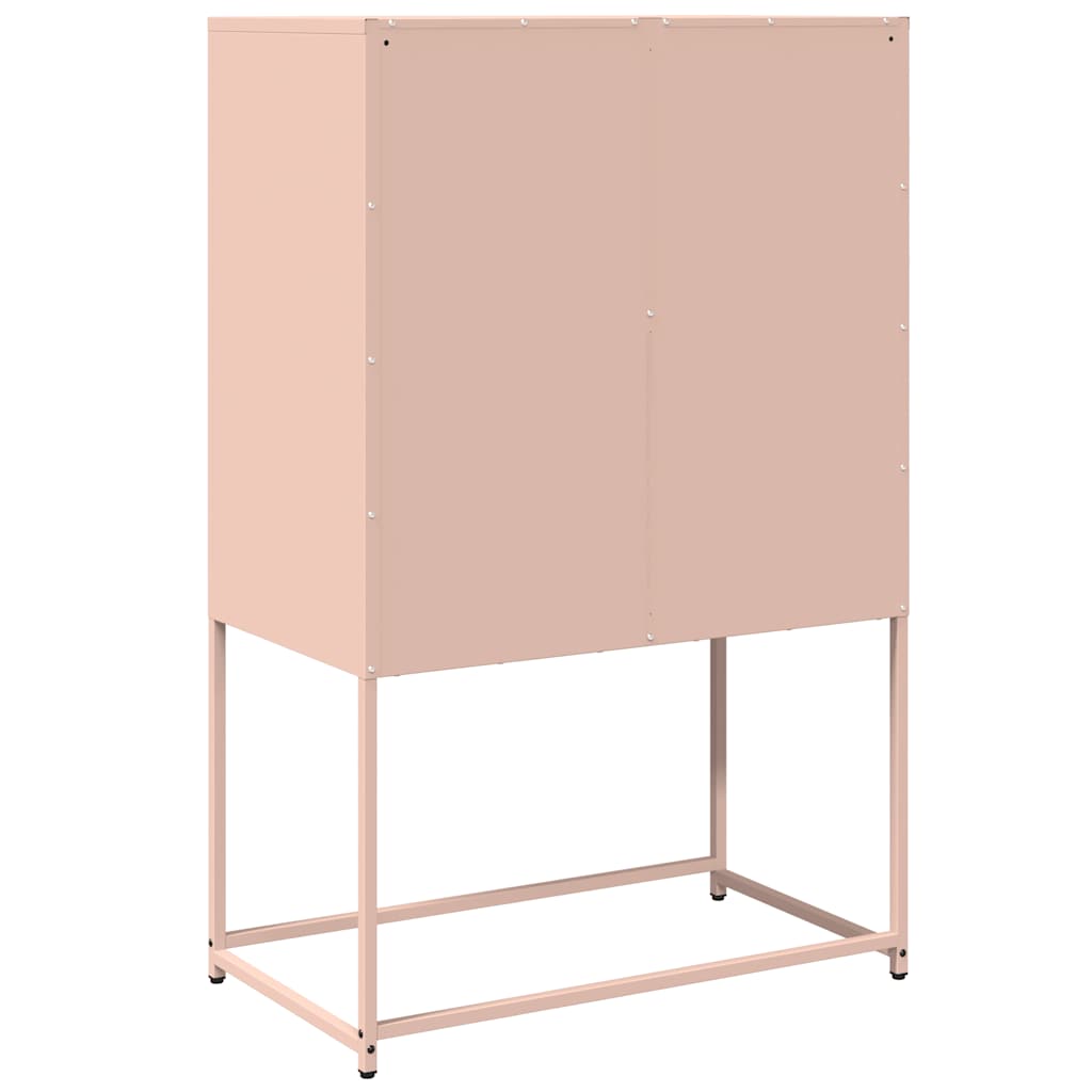 Buffet haut rose 68x39x107 cm acier