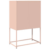 Buffet haut rose 68x39x107 cm acier