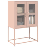 Buffet haut rose 68x39x107 cm acier