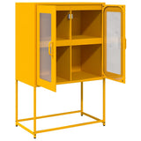 Mustard yellow high sideboard 68x39x107 cm steel