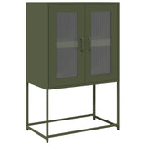 Buffet haut vert olive 68x39x107 cm acier