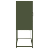 Buffet haut vert olive 68x39x107 cm acier