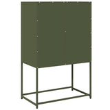 Buffet haut vert olive 68x39x107 cm acier