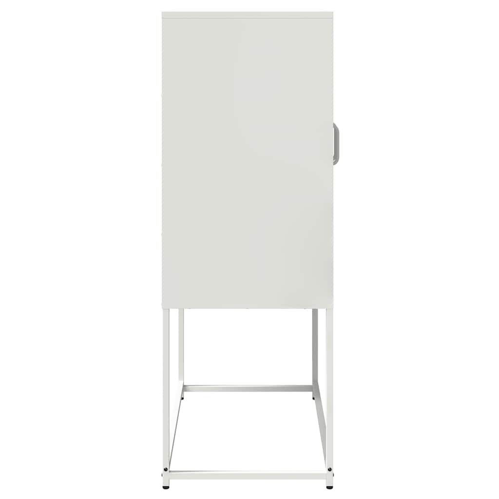 White high sideboard 68x39x107 cm steel